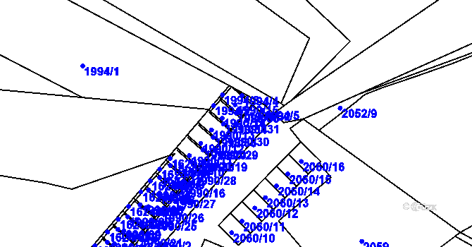 Parcela st. 1990/31 v KÚ Karviná-město, Katastrální mapa