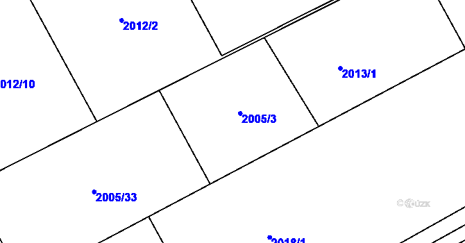 Parcela st. 2005/3 v KÚ Karviná-město, Katastrální mapa