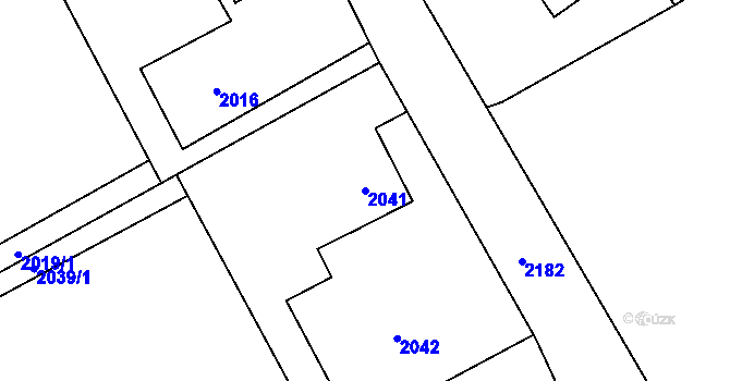Parcela st. 2041 v KÚ Karviná-město, Katastrální mapa