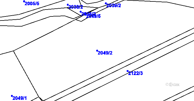Parcela st. 2049/2 v KÚ Karviná-město, Katastrální mapa