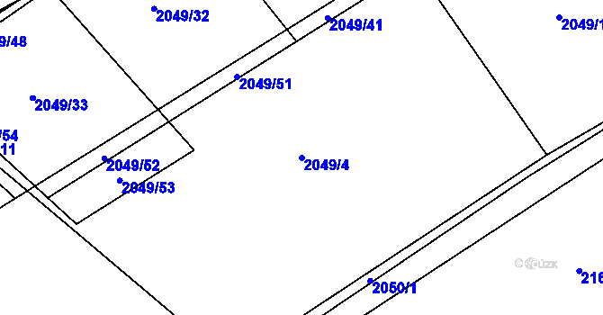 Parcela st. 2049/4 v KÚ Karviná-město, Katastrální mapa
