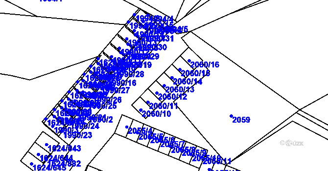 Parcela st. 2060/13 v KÚ Karviná-město, Katastrální mapa