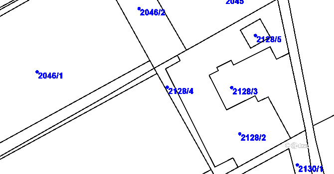 Parcela st. 2128/4 v KÚ Karviná-město, Katastrální mapa