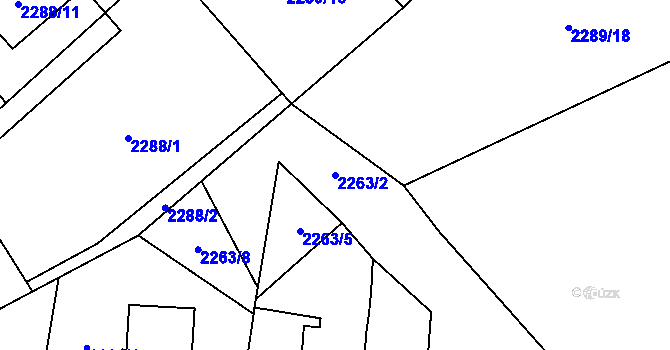 Parcela st. 2263/2 v KÚ Karviná-město, Katastrální mapa