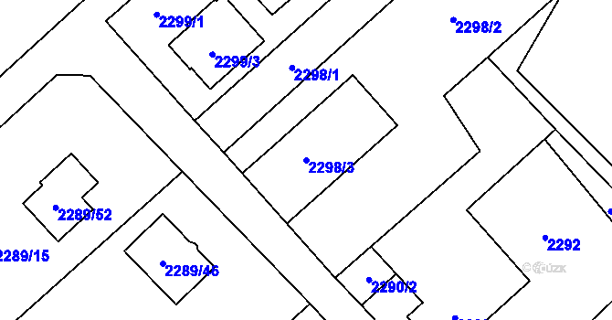 Parcela st. 2298/3 v KÚ Karviná-město, Katastrální mapa