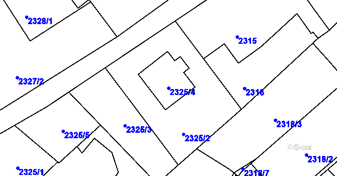Parcela st. 2325/4 v KÚ Karviná-město, Katastrální mapa