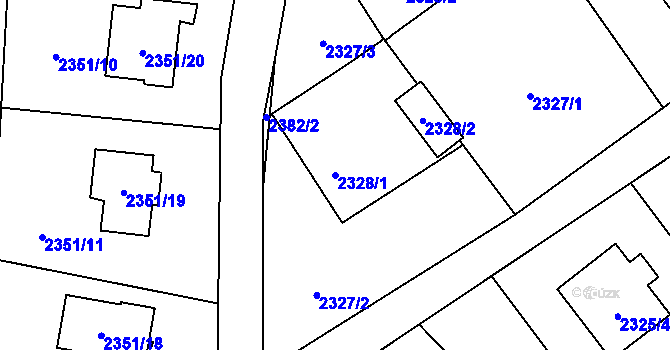 Parcela st. 2328/1 v KÚ Karviná-město, Katastrální mapa