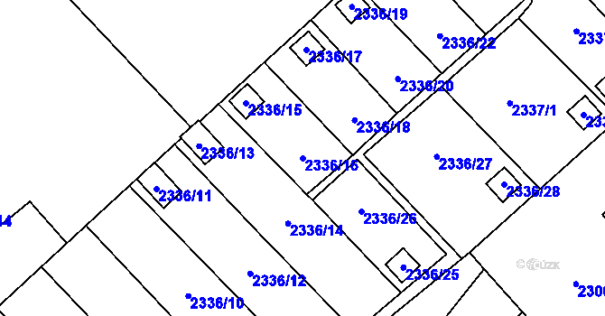 Parcela st. 2336/16 v KÚ Karviná-město, Katastrální mapa