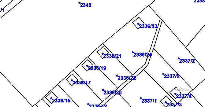 Parcela st. 2336/21 v KÚ Karviná-město, Katastrální mapa