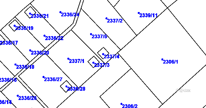 Parcela st. 2337/4 v KÚ Karviná-město, Katastrální mapa