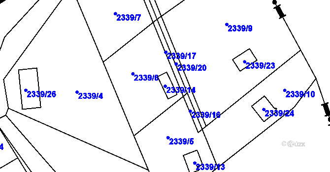 Parcela st. 2339/14 v KÚ Karviná-město, Katastrální mapa