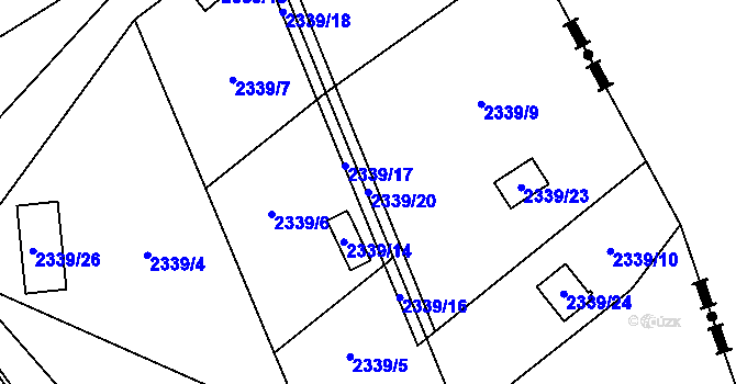 Parcela st. 2339/20 v KÚ Karviná-město, Katastrální mapa