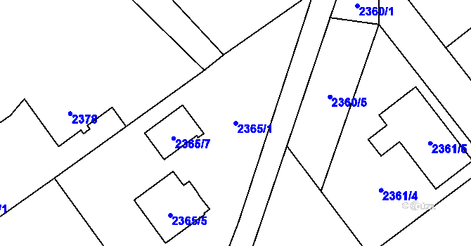 Parcela st. 2365/1 v KÚ Karviná-město, Katastrální mapa