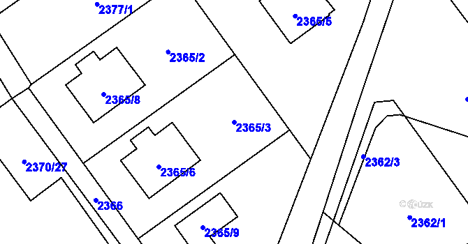 Parcela st. 2365/3 v KÚ Karviná-město, Katastrální mapa