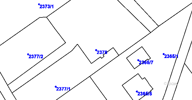 Parcela st. 2378 v KÚ Karviná-město, Katastrální mapa