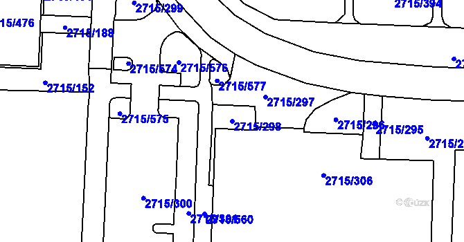 Parcela st. 2715/298 v KÚ Karviná-město, Katastrální mapa