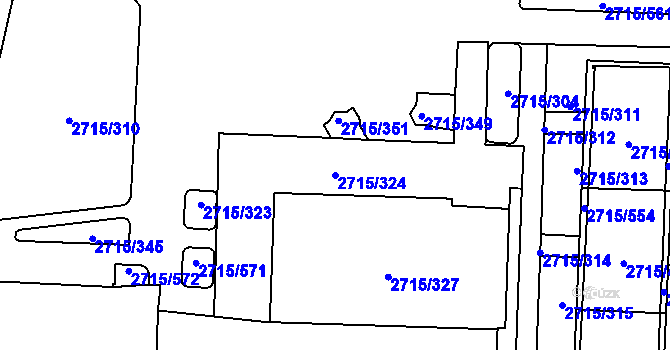Parcela st. 2715/324 v KÚ Karviná-město, Katastrální mapa