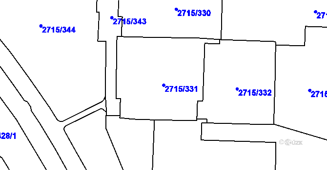 Parcela st. 2715/331 v KÚ Karviná-město, Katastrální mapa
