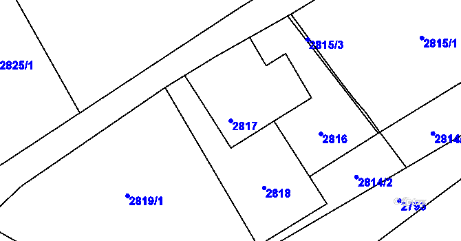 Parcela st. 2817 v KÚ Karviná-město, Katastrální mapa