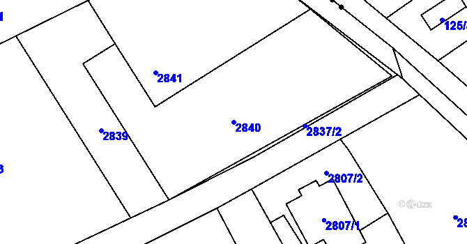 Parcela st. 2840 v KÚ Karviná-město, Katastrální mapa