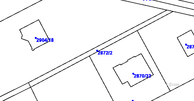 Parcela st. 2872/2 v KÚ Karviná-město, Katastrální mapa