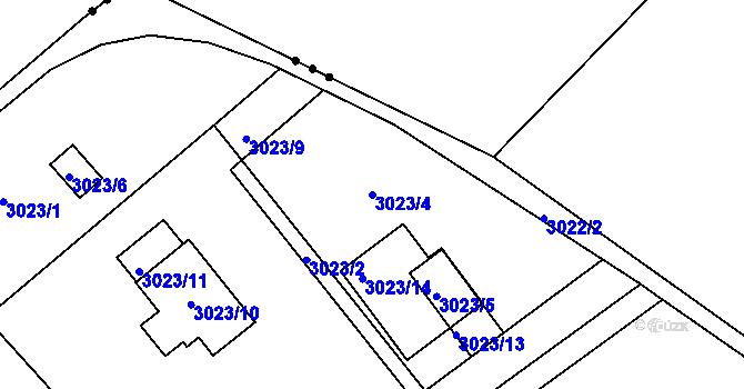 Parcela st. 3023/4 v KÚ Karviná-město, Katastrální mapa