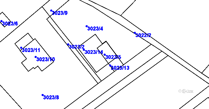 Parcela st. 3023/5 v KÚ Karviná-město, Katastrální mapa
