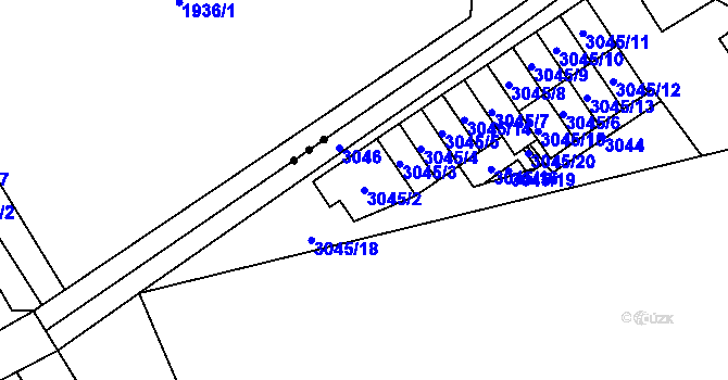 Parcela st. 3045/2 v KÚ Karviná-město, Katastrální mapa