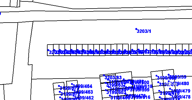 Parcela st. 3203/11 v KÚ Karviná-město, Katastrální mapa