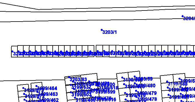 Parcela st. 3203/17 v KÚ Karviná-město, Katastrální mapa