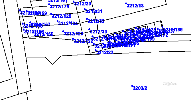 Parcela st. 3212/22 v KÚ Karviná-město, Katastrální mapa