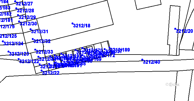 Parcela st. 3212/36 v KÚ Karviná-město, Katastrální mapa