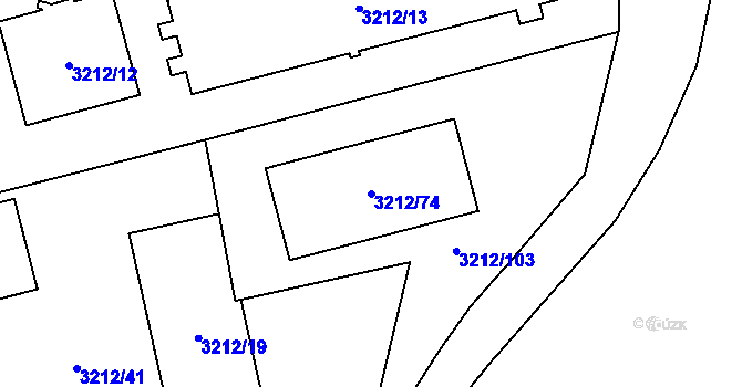 Parcela st. 3212/74 v KÚ Karviná-město, Katastrální mapa