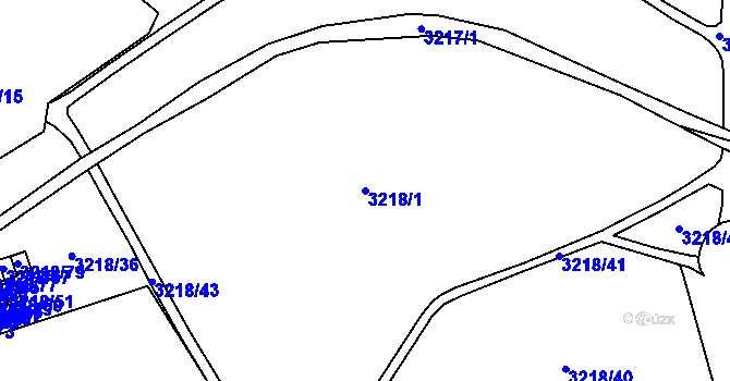 Parcela st. 3218/1 v KÚ Karviná-město, Katastrální mapa