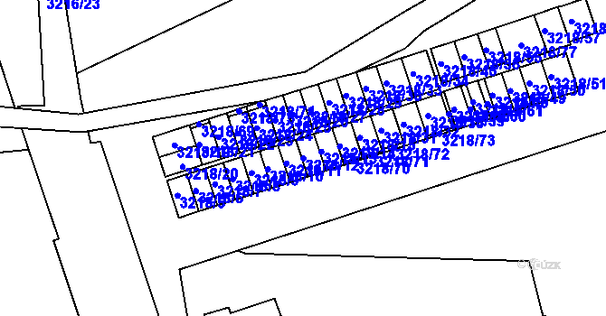 Parcela st. 3218/12 v KÚ Karviná-město, Katastrální mapa