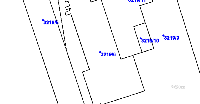 Parcela st. 3219/6 v KÚ Karviná-město, Katastrální mapa