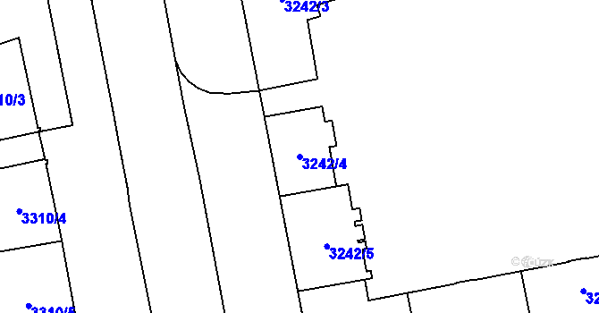 Parcela st. 3242/4 v KÚ Karviná-město, Katastrální mapa