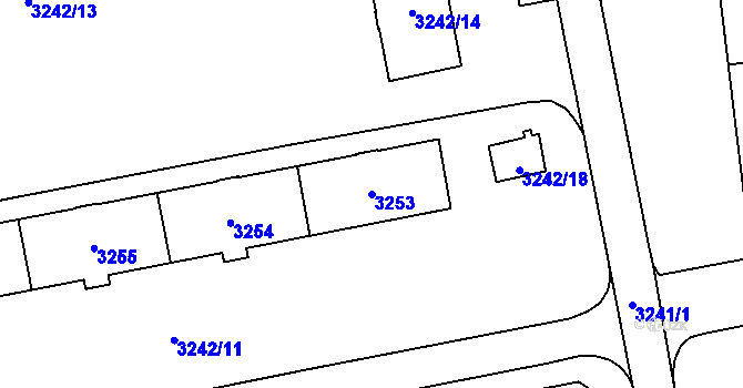 Parcela st. 3253 v KÚ Karviná-město, Katastrální mapa