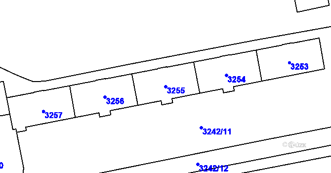 Parcela st. 3255 v KÚ Karviná-město, Katastrální mapa