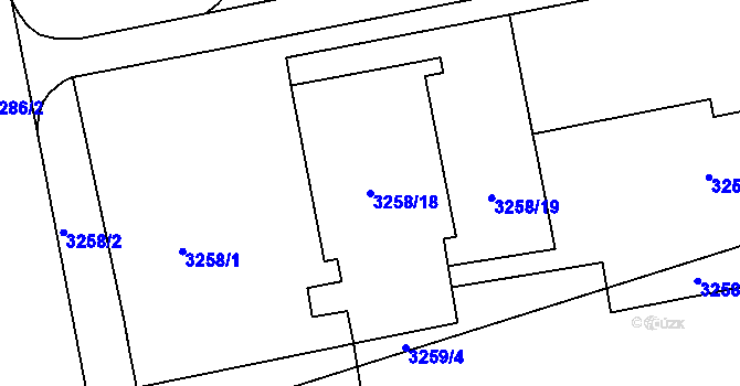 Parcela st. 3258/18 v KÚ Karviná-město, Katastrální mapa