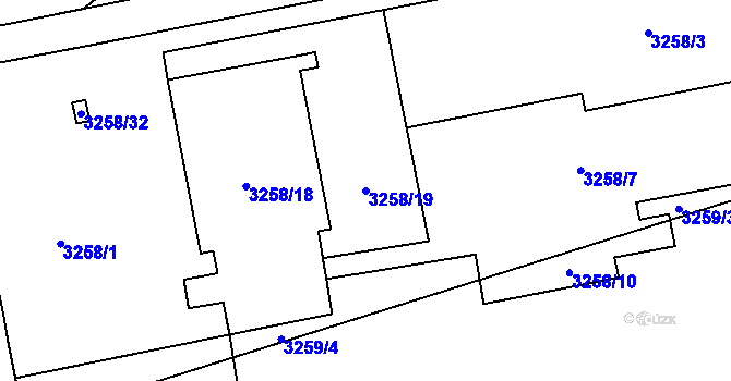 Parcela st. 3258/19 v KÚ Karviná-město, Katastrální mapa