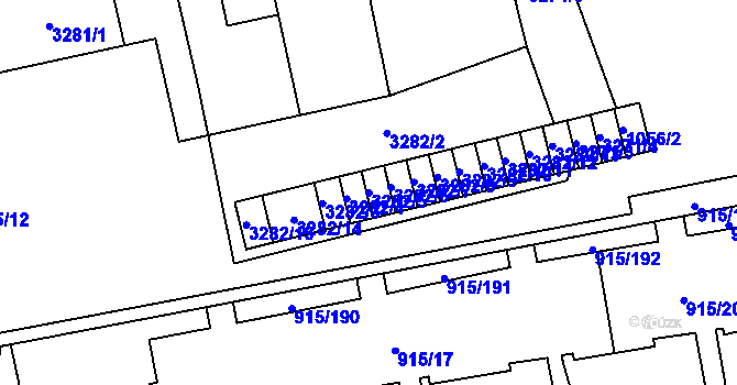 Parcela st. 3282/5 v KÚ Karviná-město, Katastrální mapa