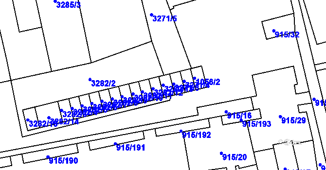 Parcela st. 3282/13 v KÚ Karviná-město, Katastrální mapa