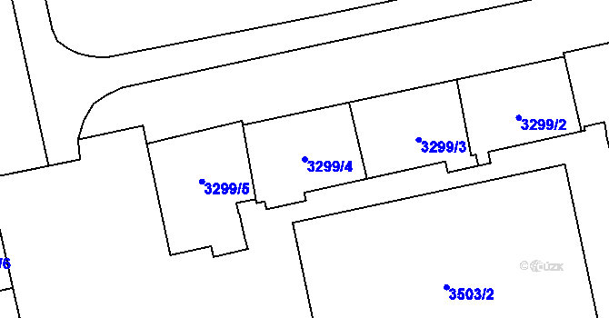 Parcela st. 3299/4 v KÚ Karviná-město, Katastrální mapa