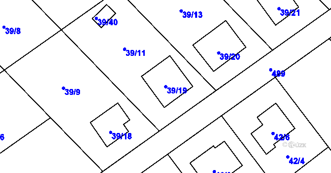 Parcela st. 39/19 v KÚ Ráj, Katastrální mapa