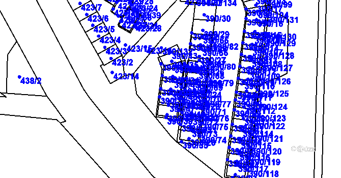 Parcela st. 390/33 v KÚ Ráj, Katastrální mapa