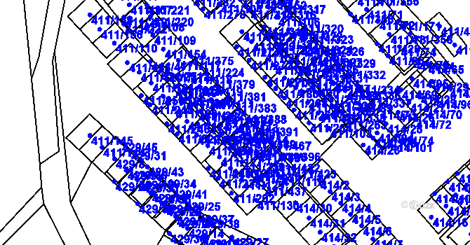 Parcela st. 411/113 v KÚ Ráj, Katastrální mapa