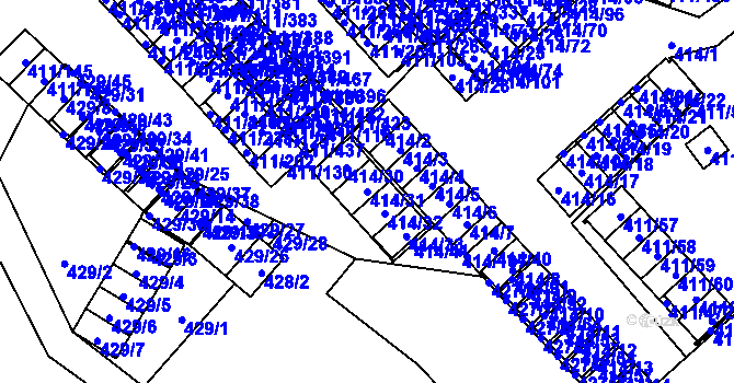 Parcela st. 414/31 v KÚ Ráj, Katastrální mapa
