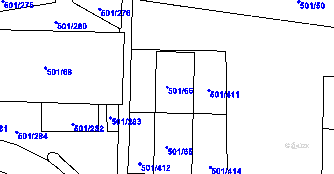 Parcela st. 501/66 v KÚ Ráj, Katastrální mapa