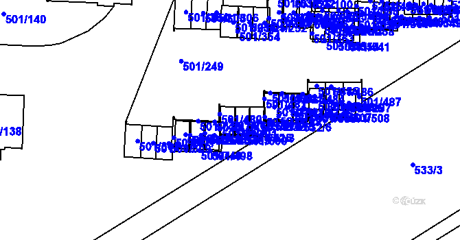 Parcela st. 501/268 v KÚ Ráj, Katastrální mapa